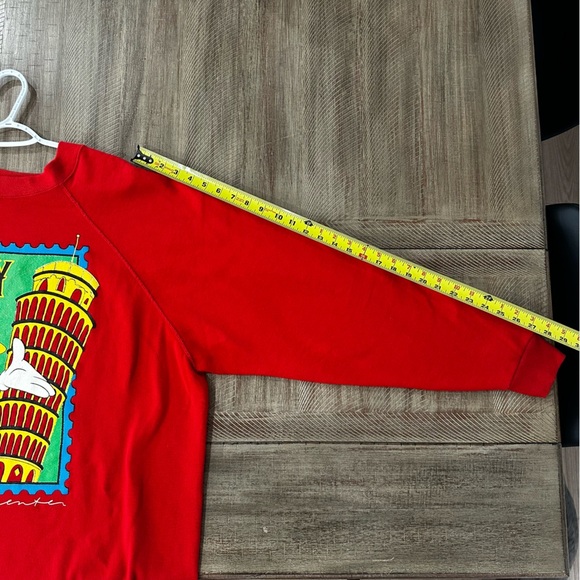 Disney Wear Vintage 80’s Mickey Italy Postage Stamp Sweatshirt 4XL MADE IN USA! - Picture 7 of 15